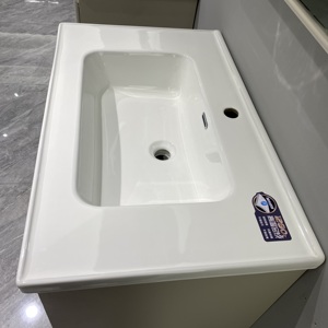 Mueble de Baño Flotante Moderno con Espejo Integrado e Iluminación Inteligente, Lavabo de Cerámica Fácil de Limpiar - Product Image 4