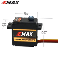 Servomoteur analogique micro en métal EMAX officiel ES09MA à double roulement, spécifiquement conçu pour les hélices de voilure de voitures RC et d'hélicoptères Trex 450, pièces de bricolage
