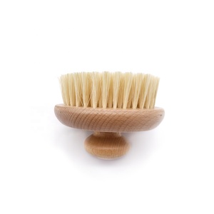 Wholesale Round Oval Natural FSC Certified Beechwood Wooden <strong>Back</strong> Shower Boar Horse Bath Knob Body <strong>Brush</strong> for Spa &amp; Home Use - Product Image 3