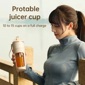 340ml <b>Mini</b> Portable Blender Juicer Portable Juicer 14-blade Fruit and Vegetable Mixer Multifunctional Juicer - Product Image 6