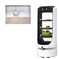 Nouveau Robot serveur intelligent pour livraison sans pilote Capacité de 5 plateaux Chargement automatique pour restaurants hôtels et usage domestique Réduire les coûts de main-d 'œuvre