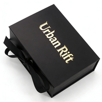 Boîtes en papier pour cartes VIP avec fermeture magnétique noire, cartes dorées à feuille d'or pour événements professionnels, cadeaux d'entreprise et invitations de luxe