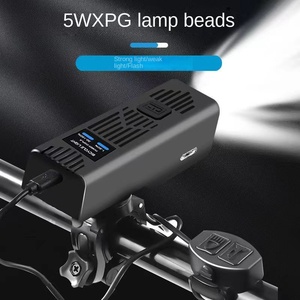 Pin-powered mạnh mẽ LED Đèn Pin Xe Đạp ánh sáng mới xuyên biên giới đêm cưỡi thiết bị với sừng đèn pha - Product Image 4