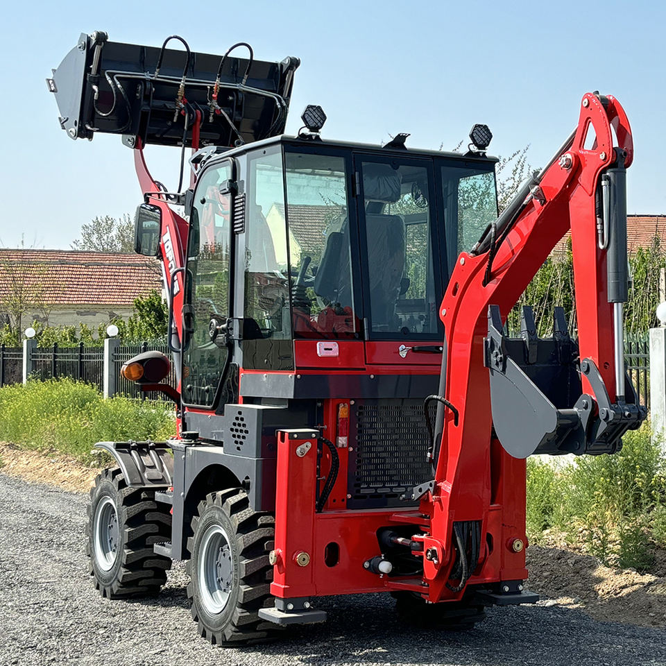 Loading Backhoe TBL15-10 Backhoe Loader Mini Loader with Backhoe 4WD Wear-resistant ...