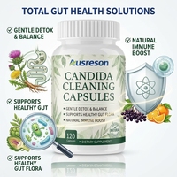 Ausreson OEM Halal Gélules Nettoyantes Candida aux Herbes Naturelles, Détox Intestinale et du Côlon, Suppléments Digestifs, Gélules de Nettoyage Candida