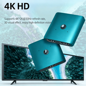 Commutateur <span class=keywords><strong>HDMI</strong></span> 4K 60Hz, conception bidirectionnelle pour TV Box, Fire TV Stick 4K, téléprompteur et IPTV, séparateur en alliage d'aluminium, Plug & Play - Product Image 5