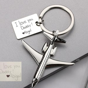 Cá Nhân Thép Không Gỉ 3D Máy Bay Khuyến Mại Móc Khóa Máy Bay Keychain Hàng Không Quà Tặng Máy Bay Sự Kiện Vòng Chìa Khóa - Product Image 3