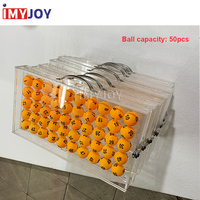 Boîte de 50 balles en acrylique transparent portable pour machine à dessiner
