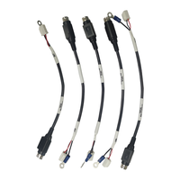 Câble d'alimentation DC mâle HINICABLE DIN4P, conducteur en cuivre étamé pour assemblages de câbles isolés en PVC noir 2725 24AWG