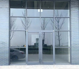 Puerta Corredera Francesa de Doble Acristalamiento, Moderna, Comercial, para Exteriores, de Aleación de Aluminio, Impermeable, con Aislamiento Térmico, Garantía de 5 Años, Color Negro - Product Image 5