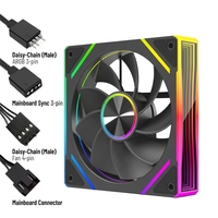 Kipas Pendingin PC 120mm Senyap 5V 3pin ARGB Prism Fan untuk Casing Komputer Gaming, Sinkronisasi Lampu dengan Berbagai Mode Efek Cahaya