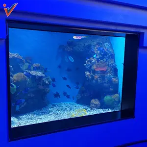 Leyu Fabriek Directe Prijs Transparant Eco Aangepast Acryl Aquariums Aquarium Paneel