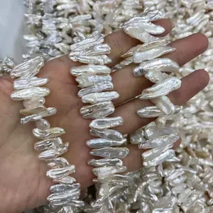 Natural white Freshwater Wholesale Freshwater Seed Pearl Biwa Pearl for Jewelry Making