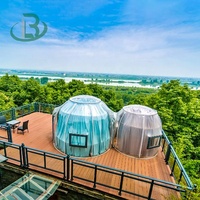 Tente bulle transparente moderne en polycarbonate pour camping extérieur, cabane ciel étoilé, dôme transparent en PC pour la maison