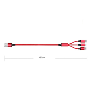 Câble de charge USB rapide 3 en 1 2A, tressé en nylon, pour téléphones portables, ordinateurs, imprimantes et lecteurs de codes-barres, avec compatibilité universelle - Product Image 4