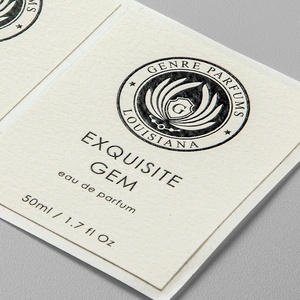 Etichetta adesiva adesiva per profumo in carta di cotone spessa con Logo personalizzato per bottiglia di profumo di lusso - Product Image 6