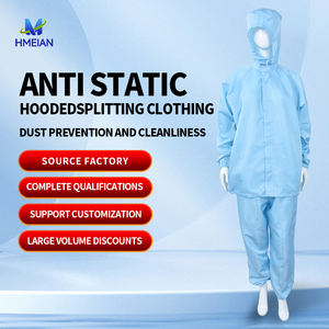 Vêtements de travail antistatiques bleus et blancs, combinaison antistatique, capuche, vêtements sans poussière, vêtements ESD, vêtements antistatiques - Product Image 2