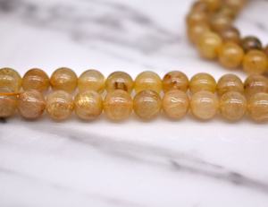 2025 vente chaude blonde cristal pierre perles 6-10mm cheveux clairsemés gaufrette bouddhiste bijoux à bricoler soi-même Bracelet accessoires espace perles - Product Image 6