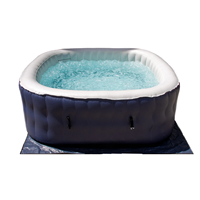Bain à remous en PVC personnalisé OEM avec fonction de massage par bulles et chauffage, idéal pour la relaxation corporelle, la récupération musculaire, l'utilisation en hôtel, en famille ou lors de fêtes.