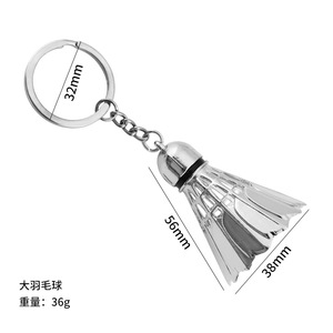 Llavero Creativo con Mosquetón de Paleta de Ping Pong, de Aleación de Zinc, Rojo y Negro, Souvenir Deportivo, Amuleto Metálico de Moda - Product Image 2