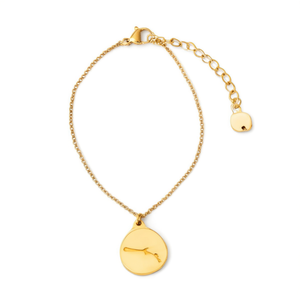 Bracciale in Acciaio Inossidabile Placcato Oro con Catena Regolabile e Charm, Gioiello di Moda, Accessorio Femminile - Product Image 2