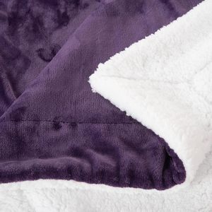 Thấp Moq Mềm Đảo Ngược Sang Trọng Sang Trọng Hai Mặt Sherpa Lông Cừu Chăn Cho Giường, Sofa Và Du Lịch - Product Image 4