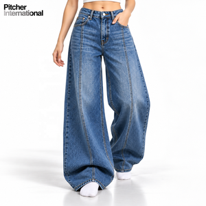 Jeans en denim sur mesure pour femmes, jeans droits, fournisseur de marques privées pour les marques de mode en ligne américaines, vente en gros - Product Image 4