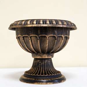 Macetero de bronce antiguo Luckygoods HJ260013, estilo europeo clásico, maceta con pedestal, florero para decoración de jardín y patio. - Product Image 2