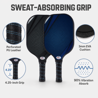 Pala de Pickleball Profesional Gen 5, Duradera, Ecológica, Ligera, Alargada, con Patrón Sólido, Termoformada, T700 Raw