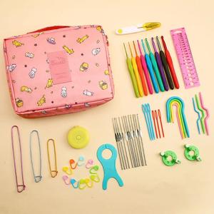 Kit de Ganchillo para Principiantes, Niños y Adultos, Kit de Agujas de Ganchillo con Bolsa de Almacenamiento, Juego de Agujas de Tejer, Herramientas de Costura para Manualidades - Product Image 2