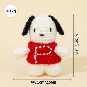 Poupée <span class=keywords><strong>Chachacha</strong></span> au crochet, adorable jouet en peluche en fil de laine, pendentif tricoté, breloque créative pour sac, petit cadeau fabriqué en Chine pour tous les âges - Product Image 3