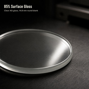 Disque en verre AG de 14,8 mm, 85 % de brillance, 4 mm d'épaisseur, rond, circulaire, vierge, dimensions personnalisées - Product Image 2