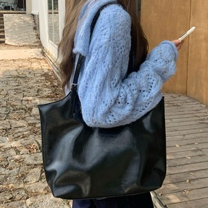 กระเป๋าโท้ทความจุขนาดใหญ่สำหรับผู้หญิง สีน้ำตาล ทรงสี่เหลี่ยมแนวนอน พร้อมหัวเข็มขัดแม่เหล็ก ช่องซิป สำหรับใส่ในชีวิตประจำวัน - Product Image 4