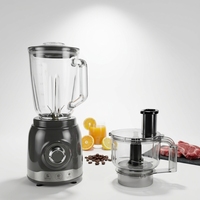 Mixeur sous vide multifonction 800W avec pot en verre 1,5L, lame en acier inoxydable, design coréen, anti-fuite (hachoir/mélangeur/presse-agrumes/robot culinaire)