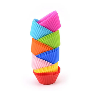 Tái sử dụng món tráng miệng cupcake lót không dính chịu nhiệt Silicone Muffin Cup bánh DIY Baking cup khuôn - Product Image 3