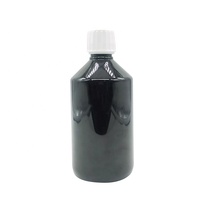 Bouteille en plastique PET, 250/500cc, marron, pour médicaments, vitamines liquide, avec capuchon résistant pour enfant