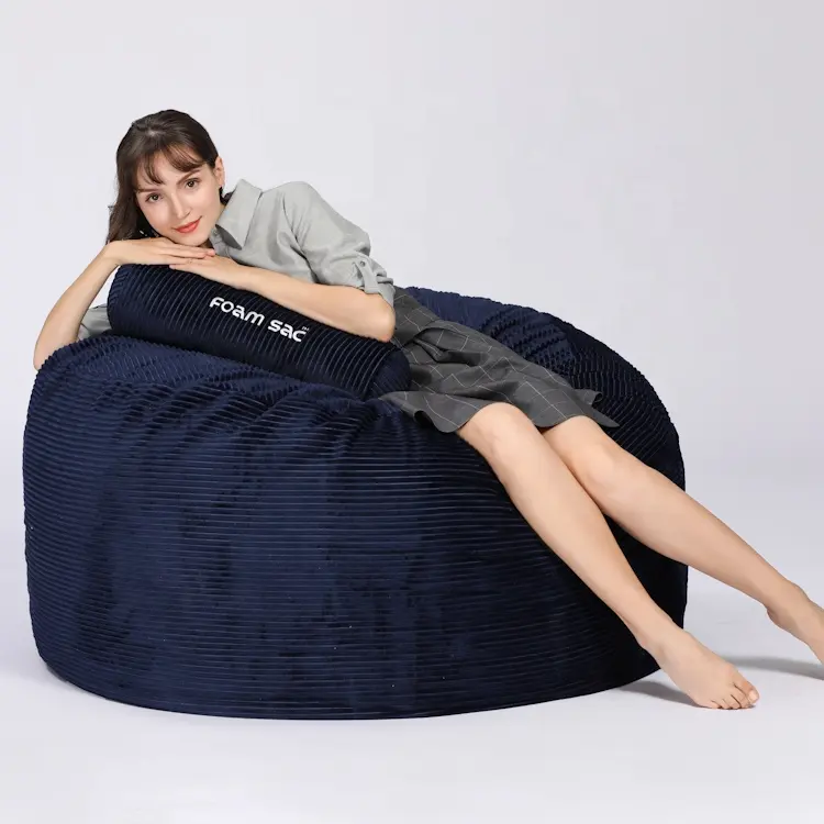 Living room sofas sponge compressed foam bean bag chairs giant beanbag home furniture lounger sofa bed cover