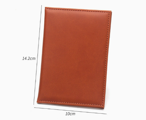 Funda de Pasaporte de Cuero PU de Color Sólido con Logotipo Personalizado, con Porta Tarjetas de Crédito y sin Cierre, para Viajes - Product Image 4