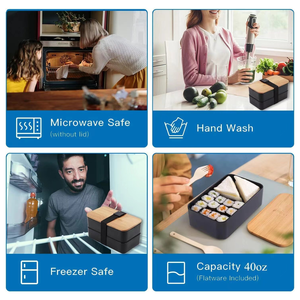 Ý tưởng quà Tặng khuyến mại Hộp Ăn Trưa trẻ em cấp thực phẩm Bento Hộp Ăn Trưa cho trẻ em PP Hai Lớp Hộp Ăn Trưa thiết lập với biểu tượng tùy chỉnh - Product Image 6