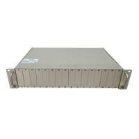 TiNCAM Châssis de montage en rack 2U en métal pour convertisseur de média fibre optique 19 pouces, 16 emplacements, double alimentation, port optique enfichable