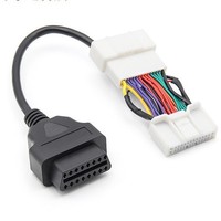 كابل تمديد تشخيصي احترافي OBD2 OBDII بـ 16 دبوسًا، ذكر إلى أنثى، محول سلكي لفحص السيارات لإصلاح السيارات