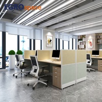 EGROspace Bureau de travail moderne et robuste en aluminium et bois, modèles de meubles, cloison, poste de travail de bureau
