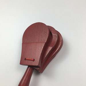 Castagnettes espagnoles à long manche en bois pour enfants, instrument de percussion à sonorité claire, vente en gros à prix abordable - Product Image 3