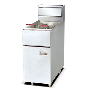 Freidora de Gas de acero inoxidable 304, 1 tanque, 2 cestas, sin aceite, freidora doble, freidora de Gas comercial con <span class=keywords><strong>propano</strong></span> - Product Image 6