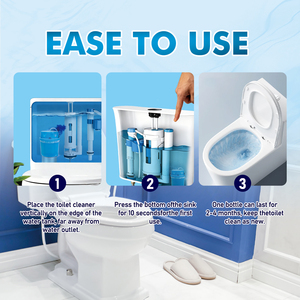 Nettoyant automatique <span class=keywords><strong>pour</strong></span> cuvettes de toilettes, nettoyant <span class=keywords><strong>pour</strong></span> salle de bain, prévient l'accumulation de taches, comprimés nettoyants longue durée <span class=keywords><strong>pour</strong></span> réservoir de toilettes - Product Image 3