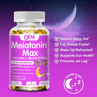 Complément alimentaire pour le sommeil OEM, capsules molles de mélatonine, vitamine B6, GABA, mélatonine en gélules, aide à un sommeil optimal