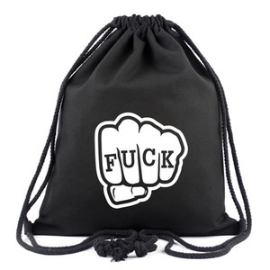 Sac fourre-tout réutilisable en toile de coton avec cordon de serrage - Product Image 5