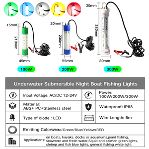 ไฟตกปลา LED IP68สีเขียวเหยื่อล่อสำหรับตกปลาใต้น้ำ DC12V ไฟกลางคืน - Product Image 3