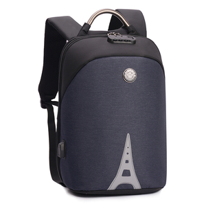 Mochila Para Hombre De 15.6 Pulgadas Para Laptop De Trabajo Con Puerto De Carga USB, Mochila De Transporte Aprobada Por Vuelo, Color Negro