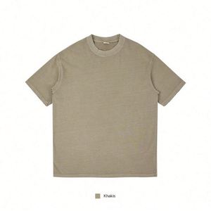 Men's 280G Retro Faded T-<b>shirt</b> European Size Short Sleeve Cotton Solid Pattern Digital Direct Injection Logo Oversize T <b>Shirts</b> - Product Image 1